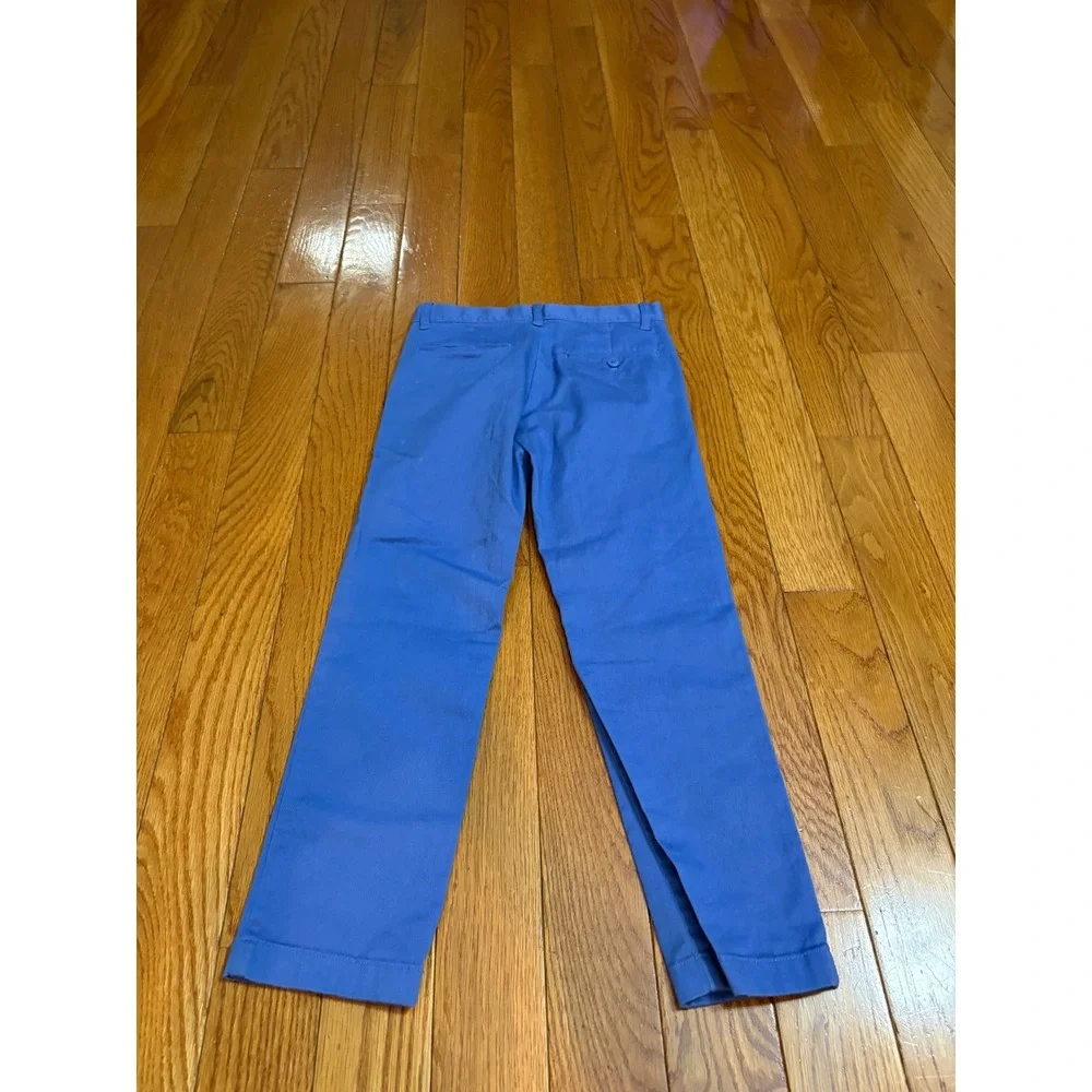 Crewcuts J.Crew Boys Slim Fit Chino Pants Blue Adjustable Waist sz 8 Re-Imagined
